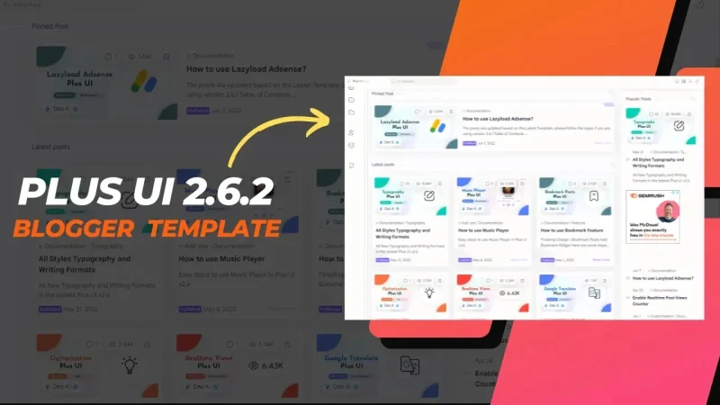 Plus ui Premium Blogger Template